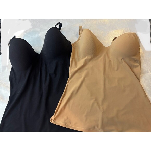 Women's Black and Tan Shapewear Slip - Picture 1 of 4